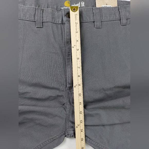 Carhartt Shorts Mens 46 Gray Rugged Flex Rigby Relaxed Fit Carpenter Stretch NWT - Picture 3 of 12